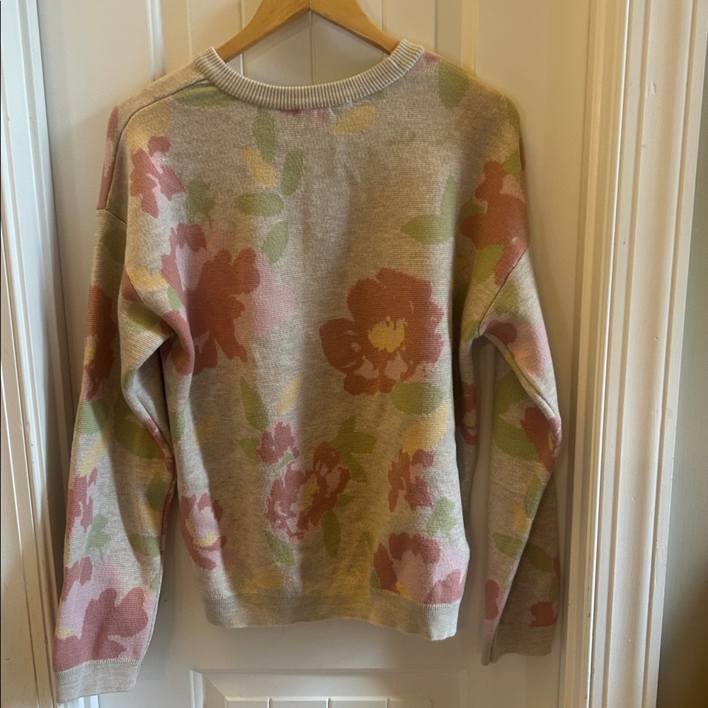 SÉZANE Béatrice Jumper In Pastel Flowers Jacquard - Picture 5 of 6